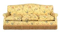 An Upholstered Three-Cushion Sofa Height 34 1/2 x width 82 inches. — 20TH CENTURY