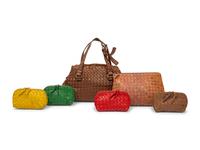 Six Bottega Veneta Intrecciato Leather Items