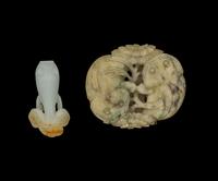 Two Chinese Jade Carvings of Fish