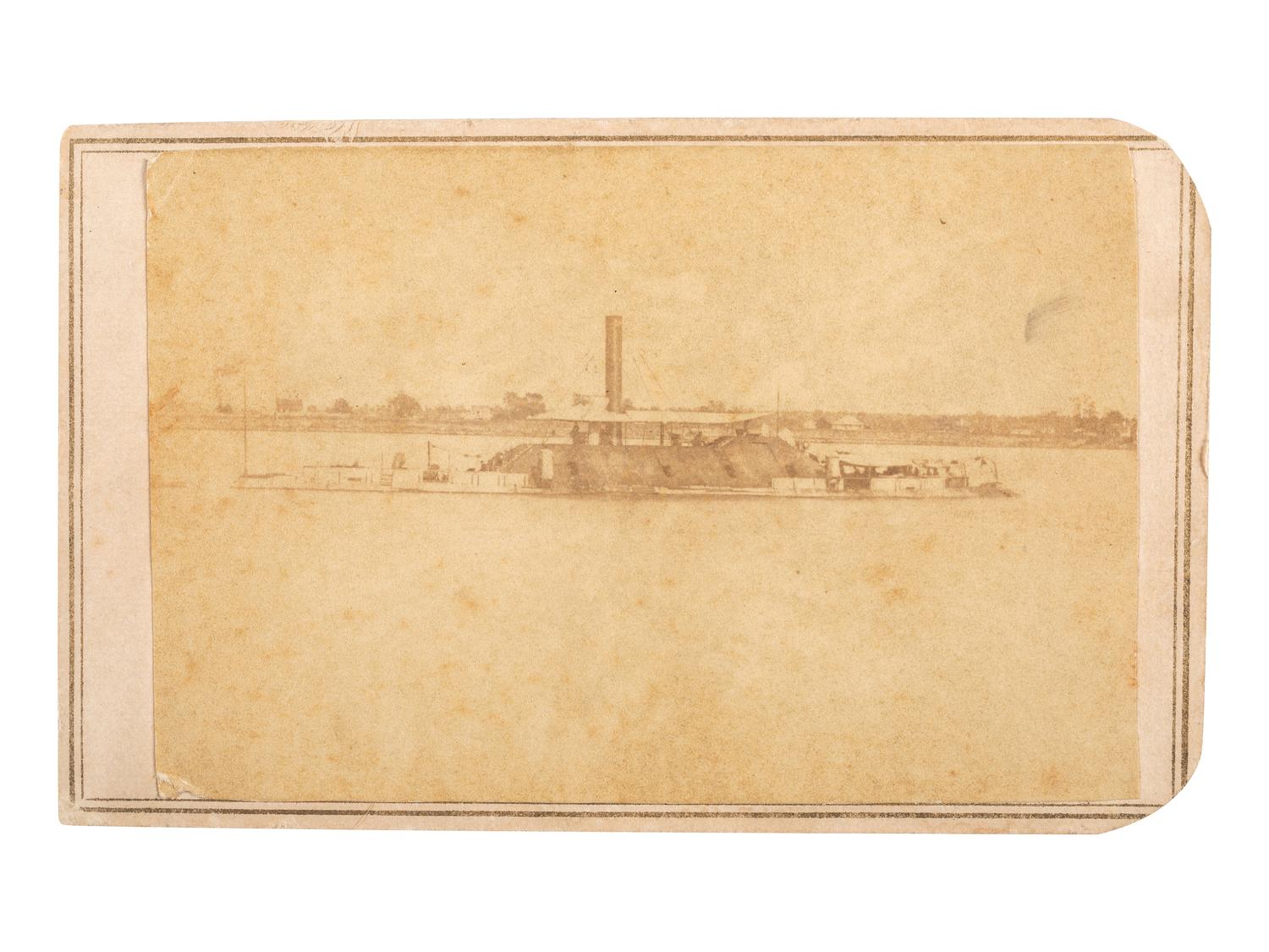 [CIVIL WAR]. MCPHERSON & OLIVER, photographers. CDV of Confederate Ironclad Ram Tennessee . New Orleans, Louisiana: ca 1864.