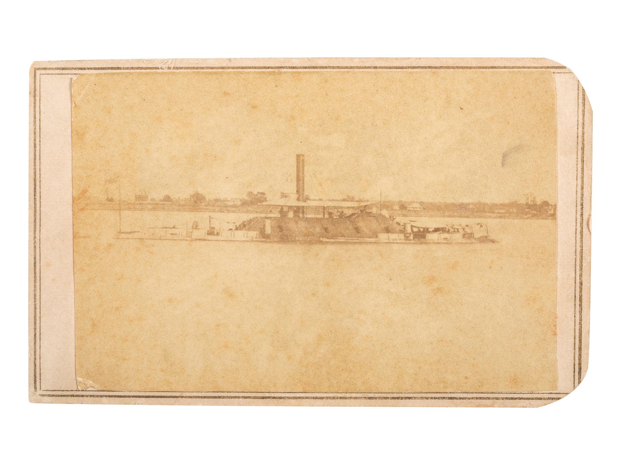 [CIVIL WAR]. MCPHERSON & OLIVER, photographers. CDV of Confederate Ironclad Ram Tennessee . New Orleans, Louisiana: ca 1864.