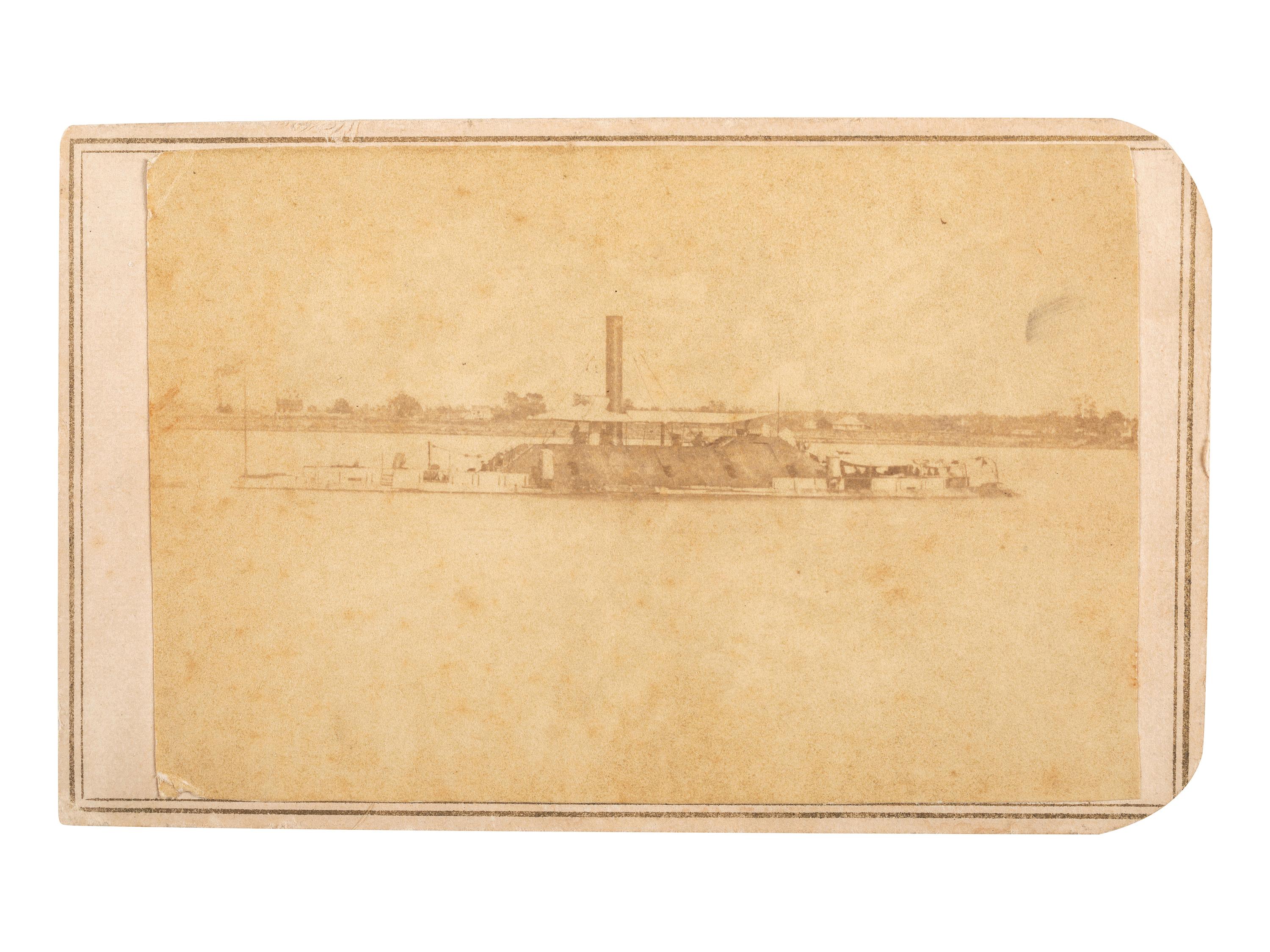 [CIVIL WAR]. MCPHERSON & OLIVER, photographers. CDV of Confederate Ironclad Ram Tennessee . New Orleans, Louisiana: ca 1864.
