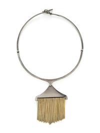 HANS HANSEN, STERLING SILVER 'BROOM SWEEP' NECKLACE