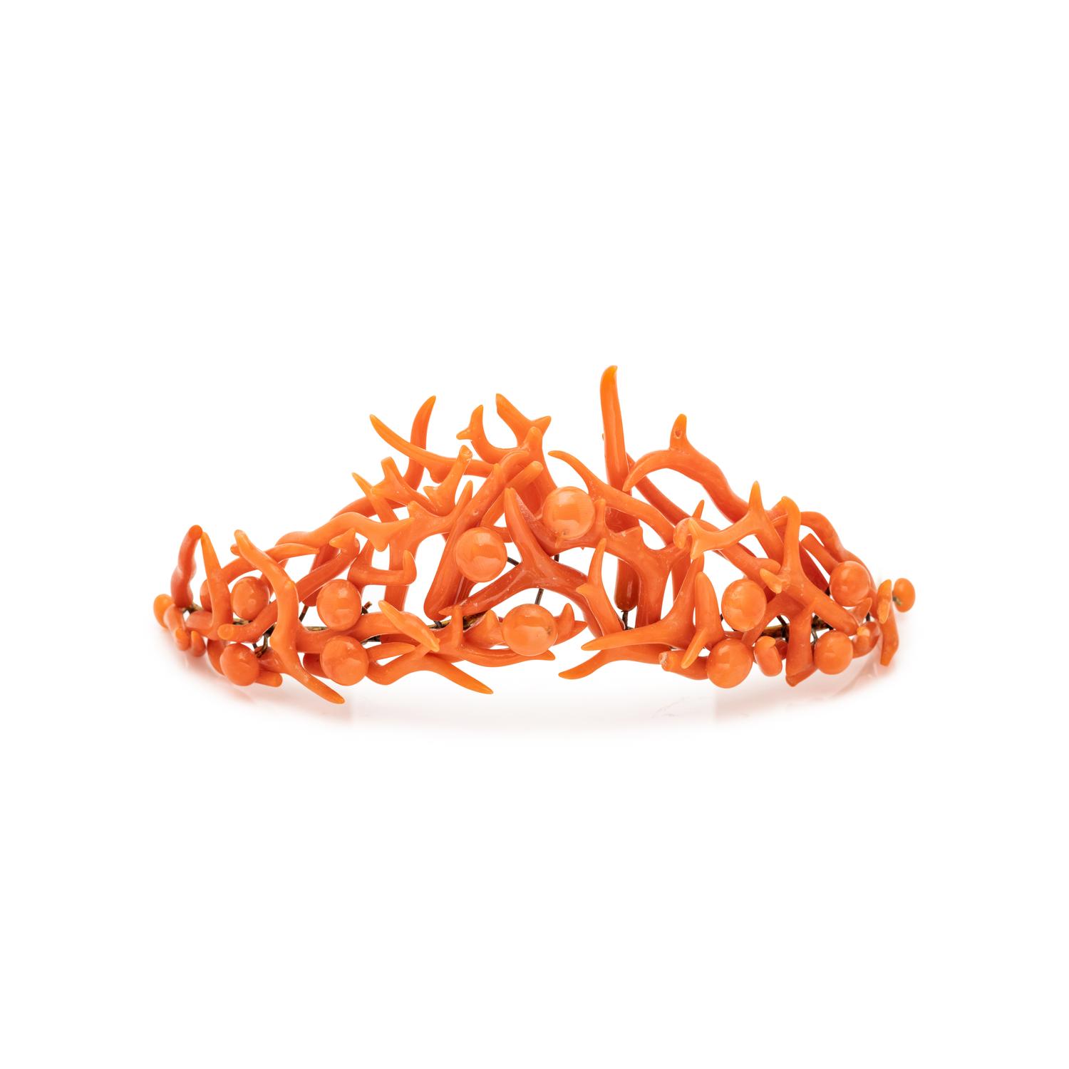 ANTIQUE, CORAL TIARA