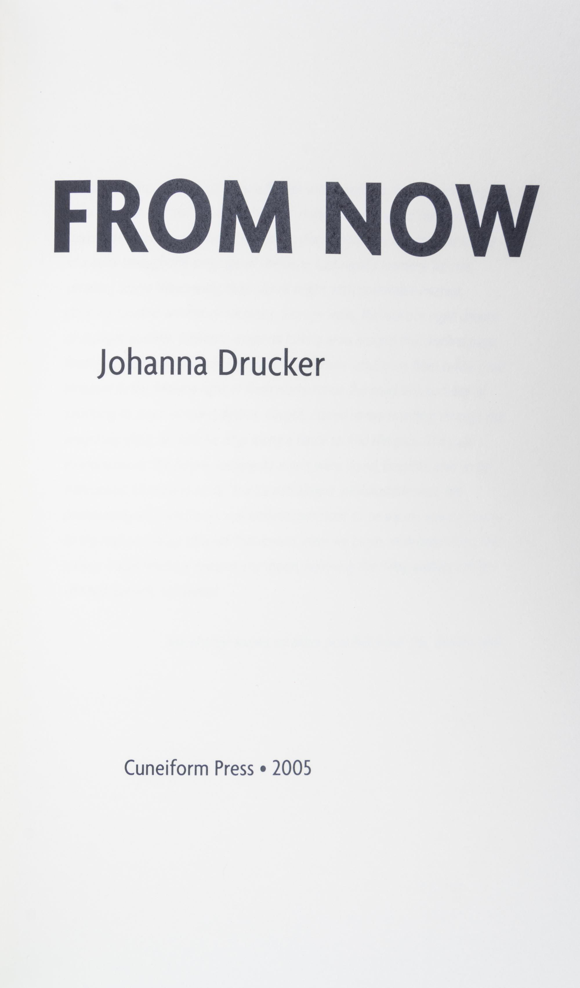 DRUCKER, JOHANNA A group of 4 works.