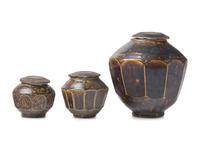 Three Korean Provincial Glazed Covered Jars 高麗醬釉罐三件