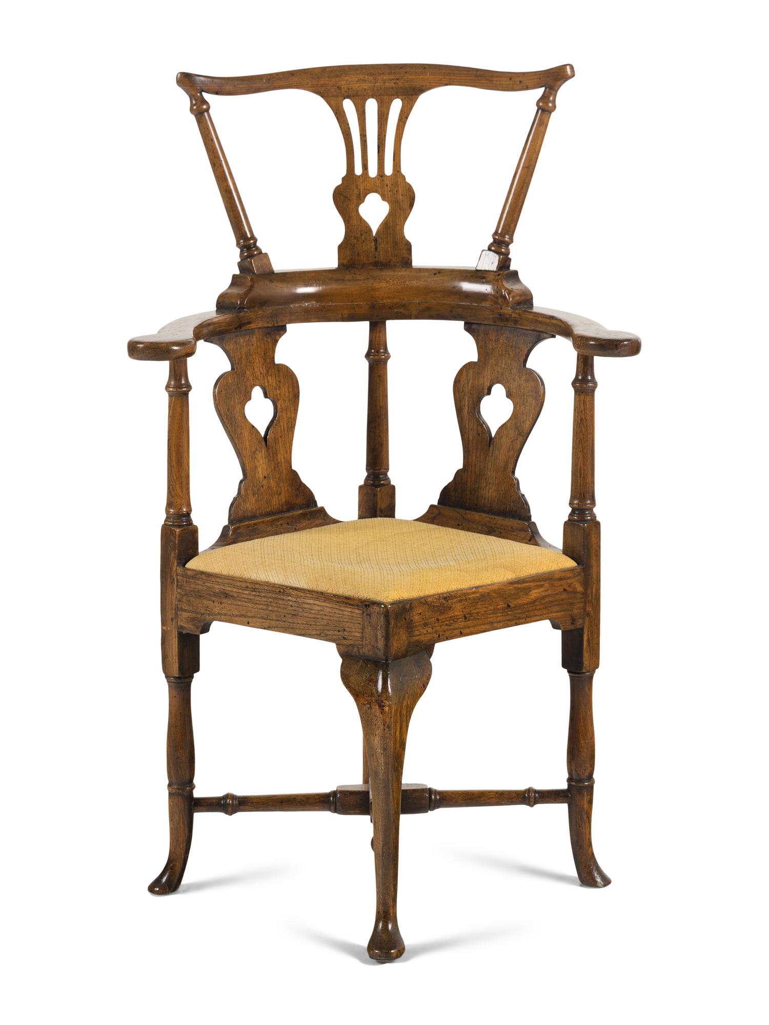 An English Oak Corner Chair