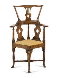 An English Oak Corner Chair