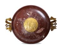 A Napoleon III Gilt Bronze and Marble Tazza