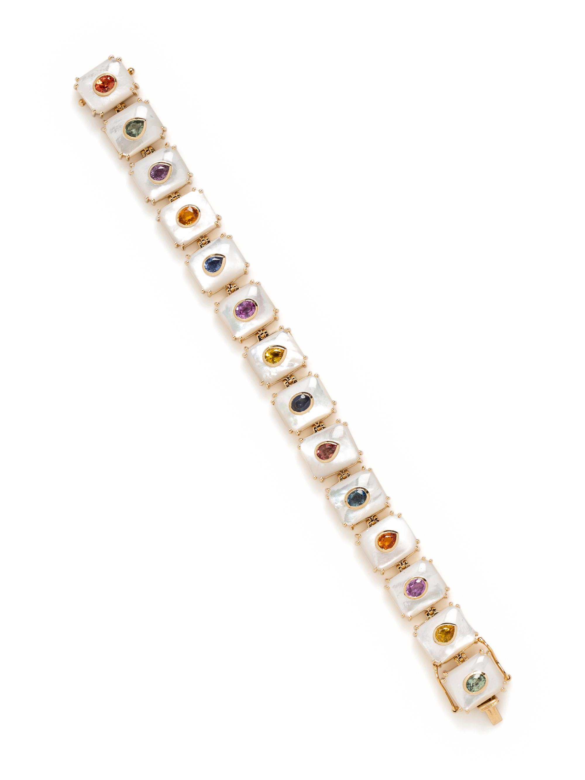 COLLECTION OF MOTHER-OF-PEARL AND GEMSTONE JEWELRY