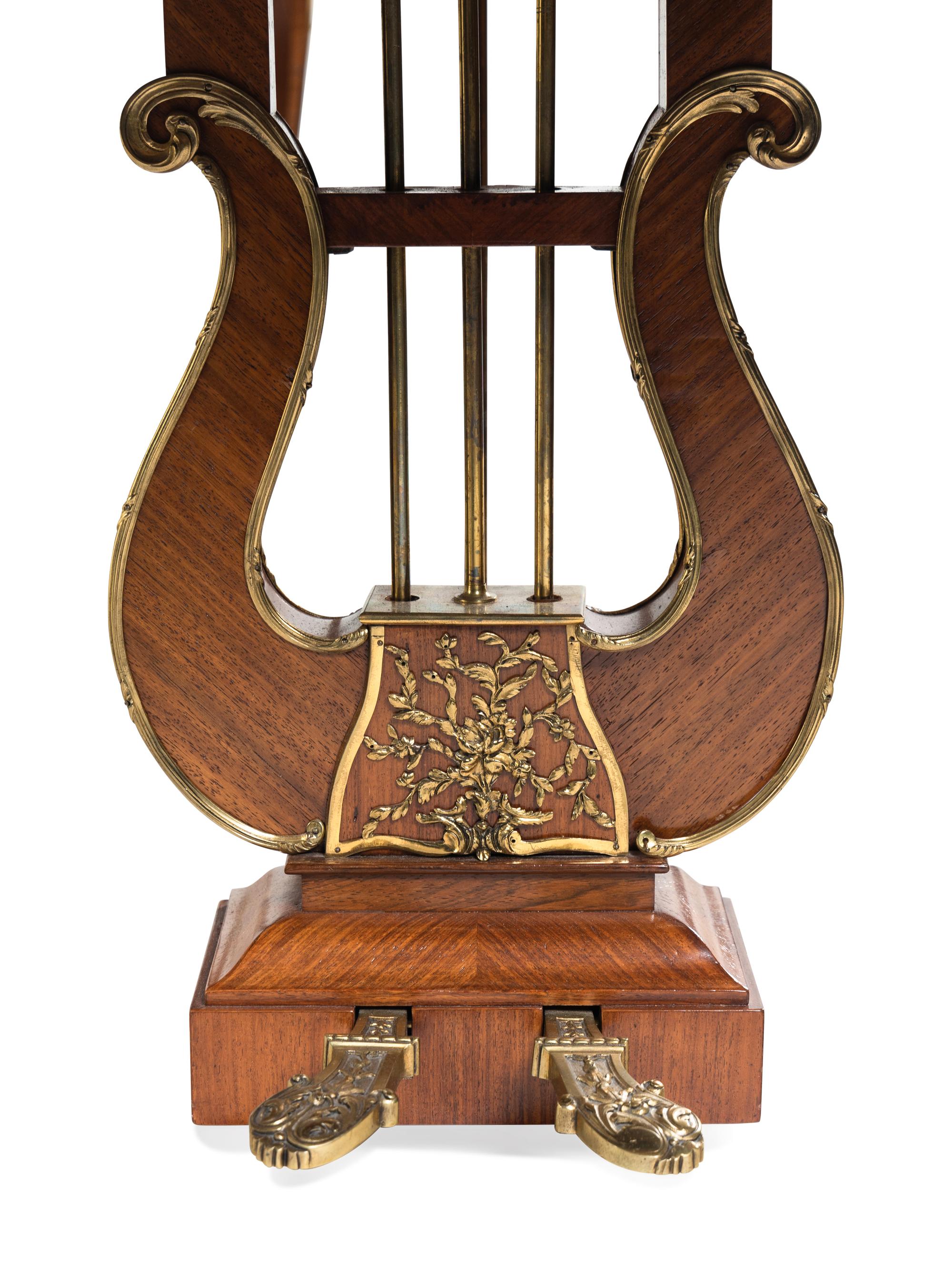 A Louis XV Style Gilt Bronze Mounted Kingwood, Bois Satiné, Mahogany and Marquetry Piano à Queue