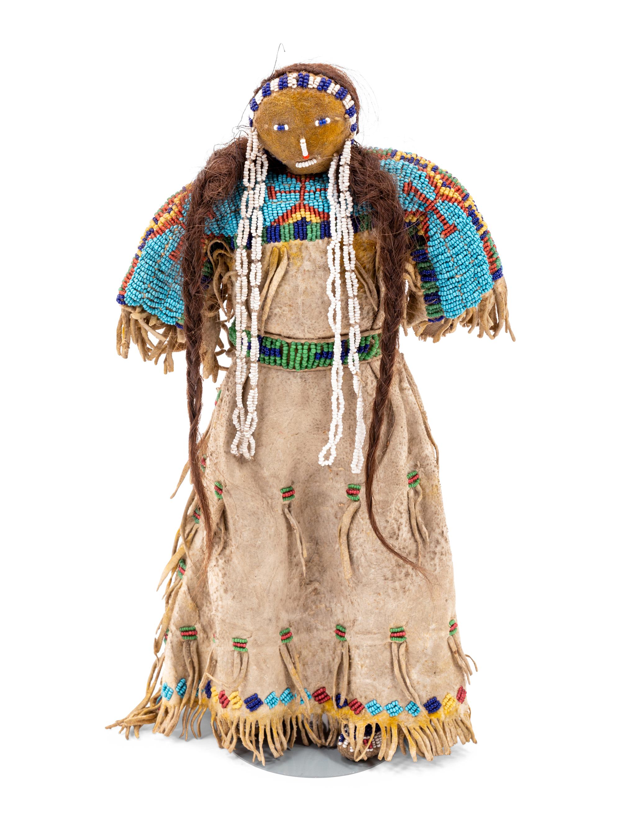 Sioux Beaded Hide Doll