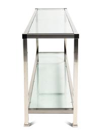 A John Boone Chromed Steel and Glass Console Table