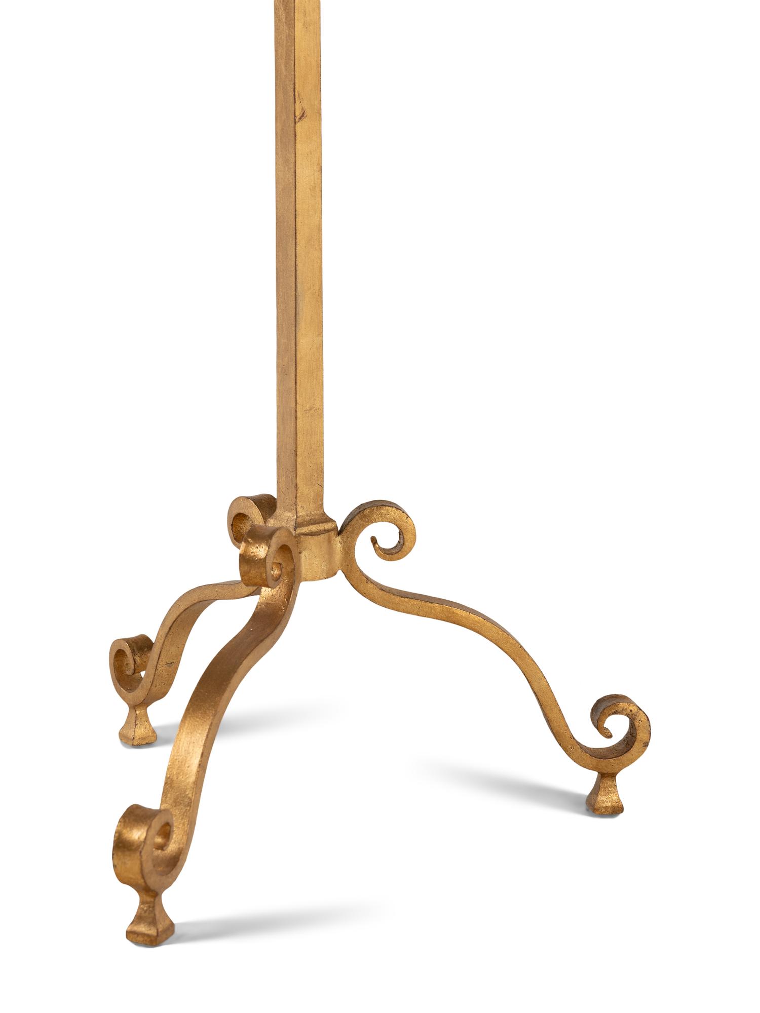 A Pair of Ebanista Gilt Metal Floor Lamps