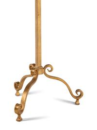 A Pair of Ebanista Gilt Metal Floor Lamps