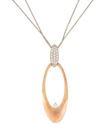 BICOLOR GOLD AND DIAMOND PENDANT/NECKLACE