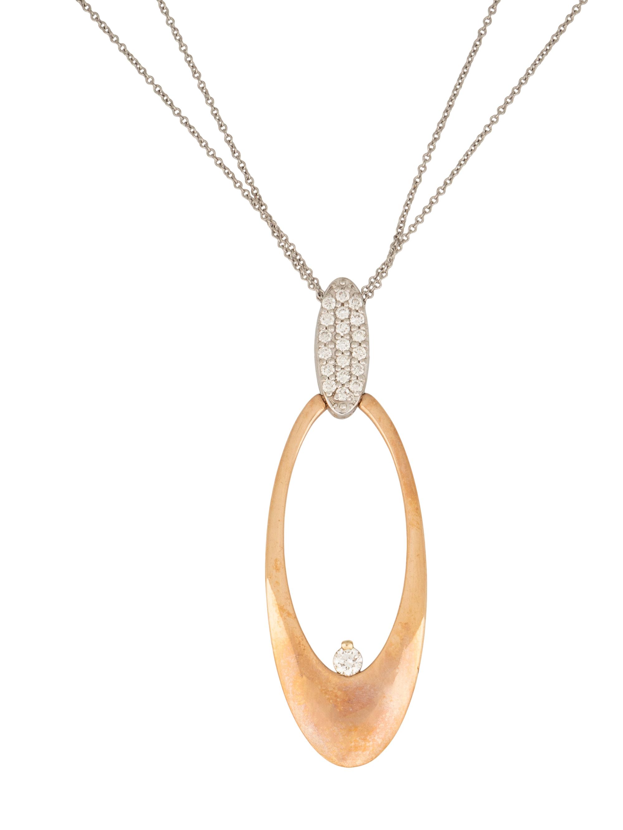 BICOLOR GOLD AND DIAMOND PENDANT/NECKLACE