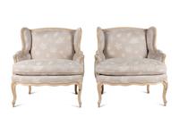 A Pair of Louis XV Painted Bergères