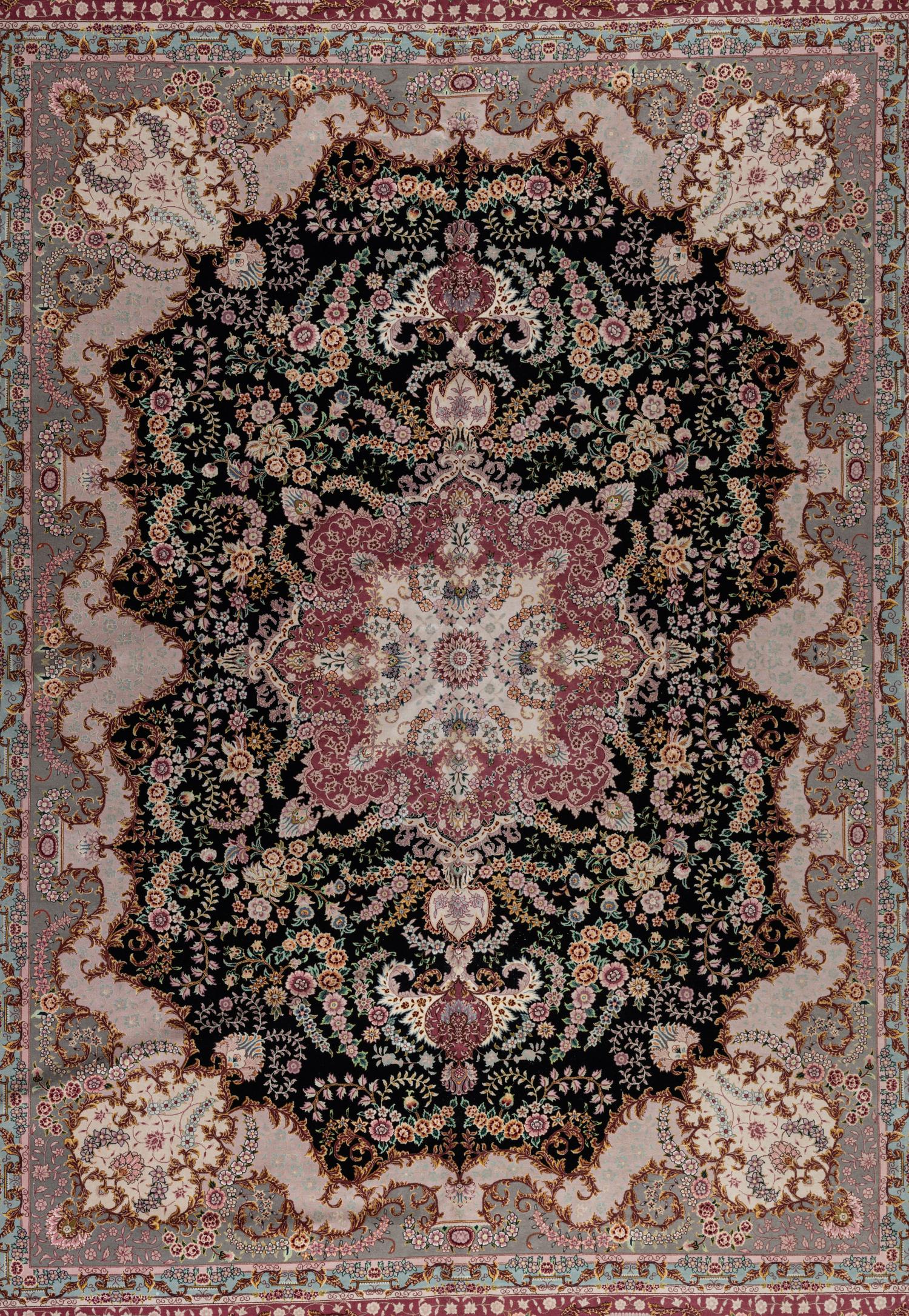 A Tabriz Wool and Silk Rug
