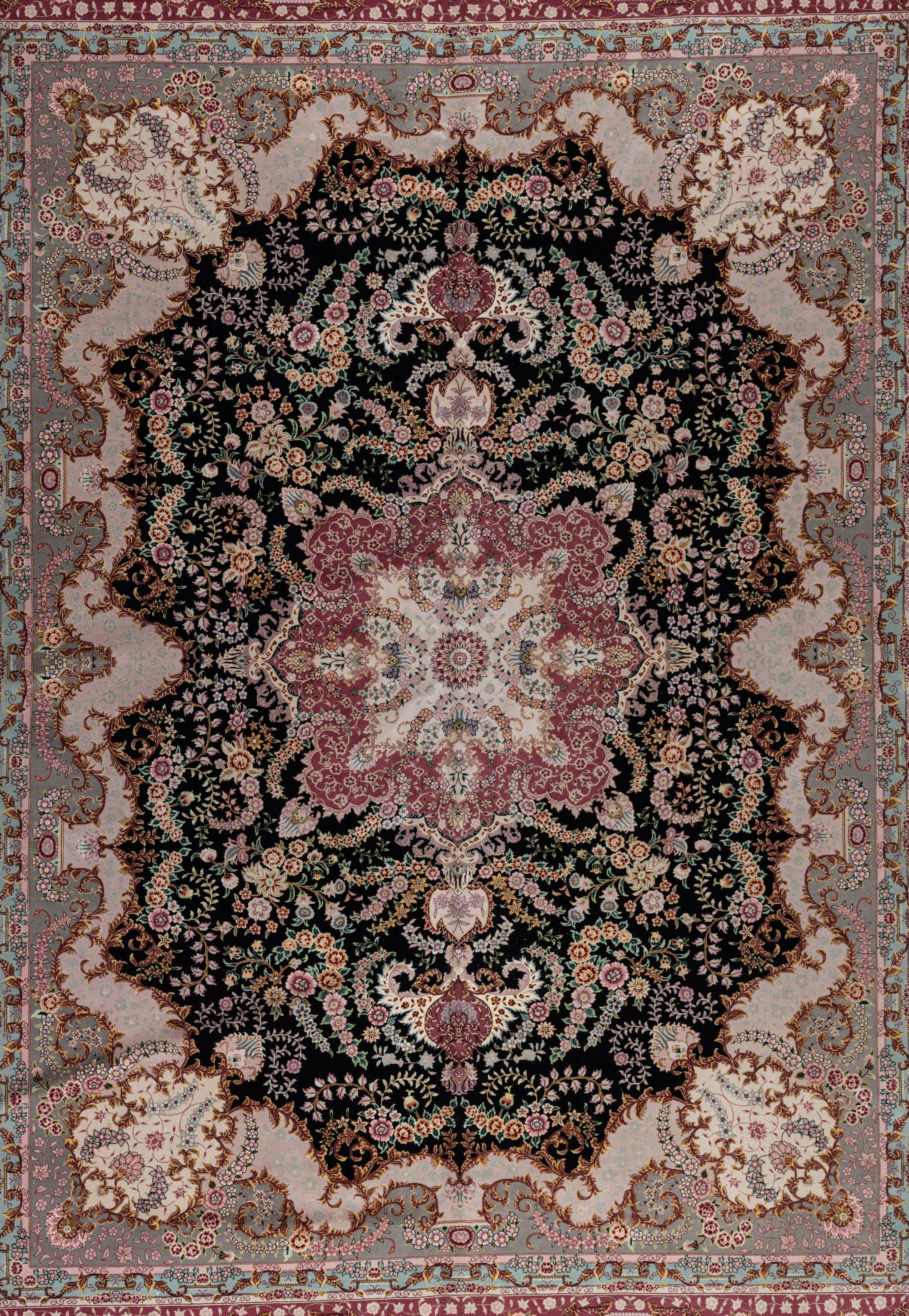 A Tabriz Wool and Silk Rug