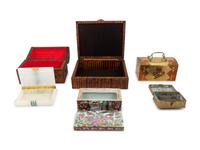 Six Decorative Table Boxes