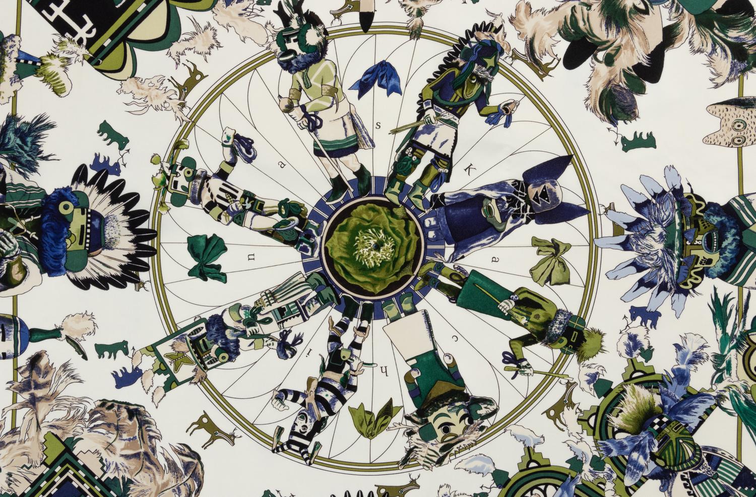 Hermès Kermit Oliver 90cm Silk Scarf