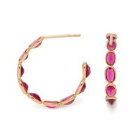 RUBELLITE HOOP EARRINGS