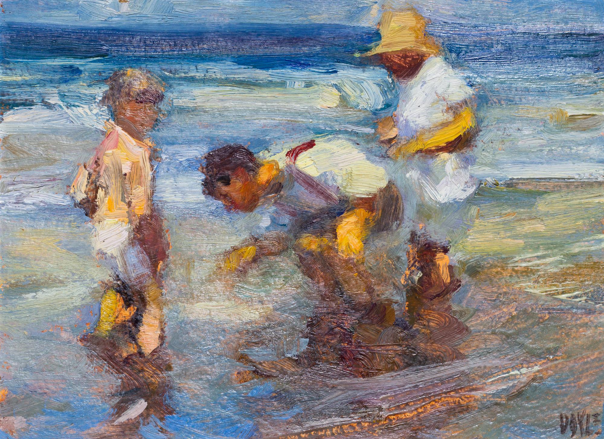 Susan Doyle, (American, 21st Century), Three Works; Untitled, (Children in the Ocean), Untitled (Three Girls in the Surf) and Untitled