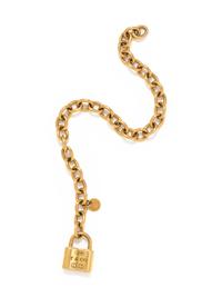 TIFFANY & CO., YELLOW GOLD '1837 PADLOCK CHARM' BRACELET