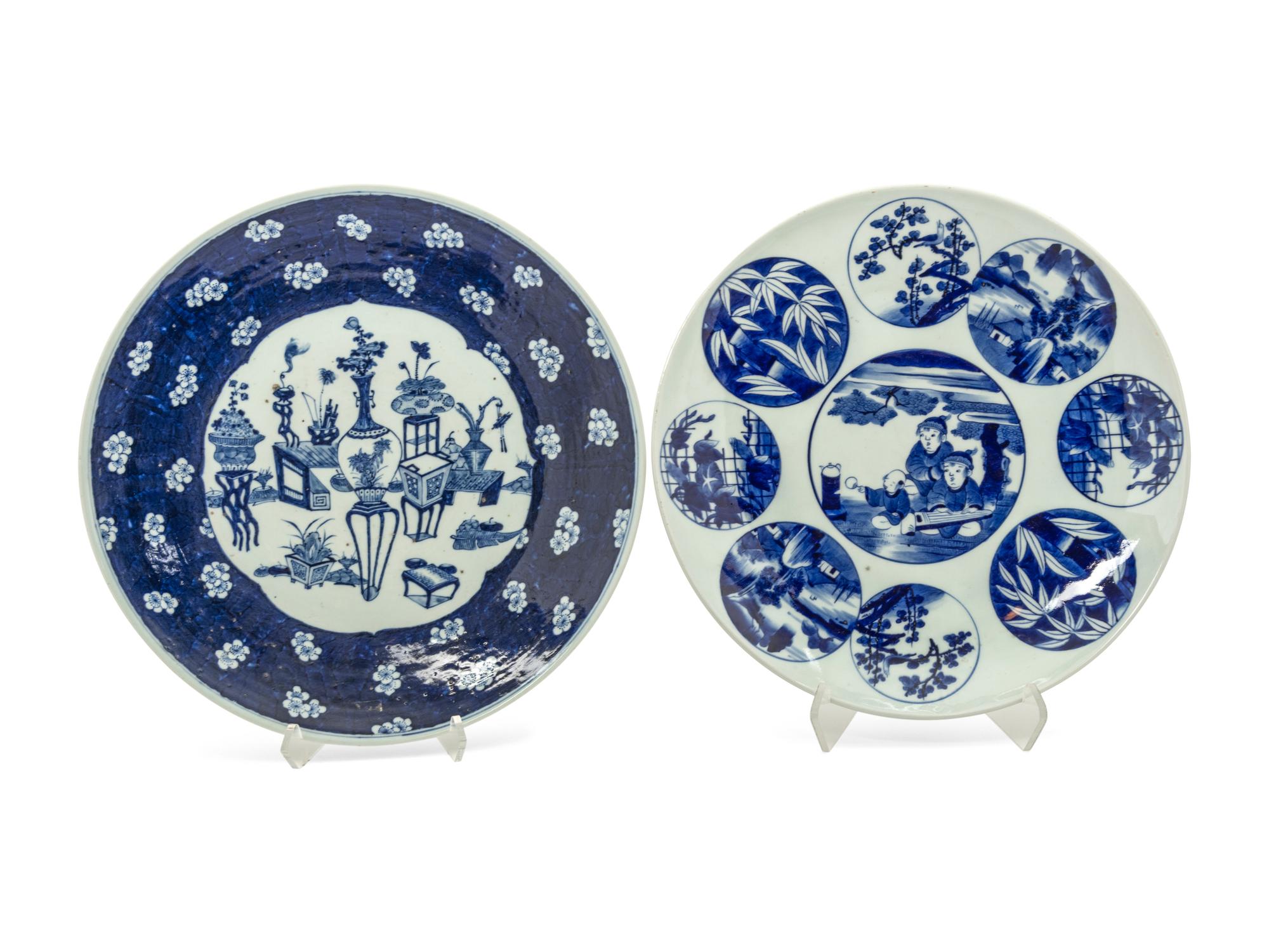 Two Japanese Arita Porcelain Chargers