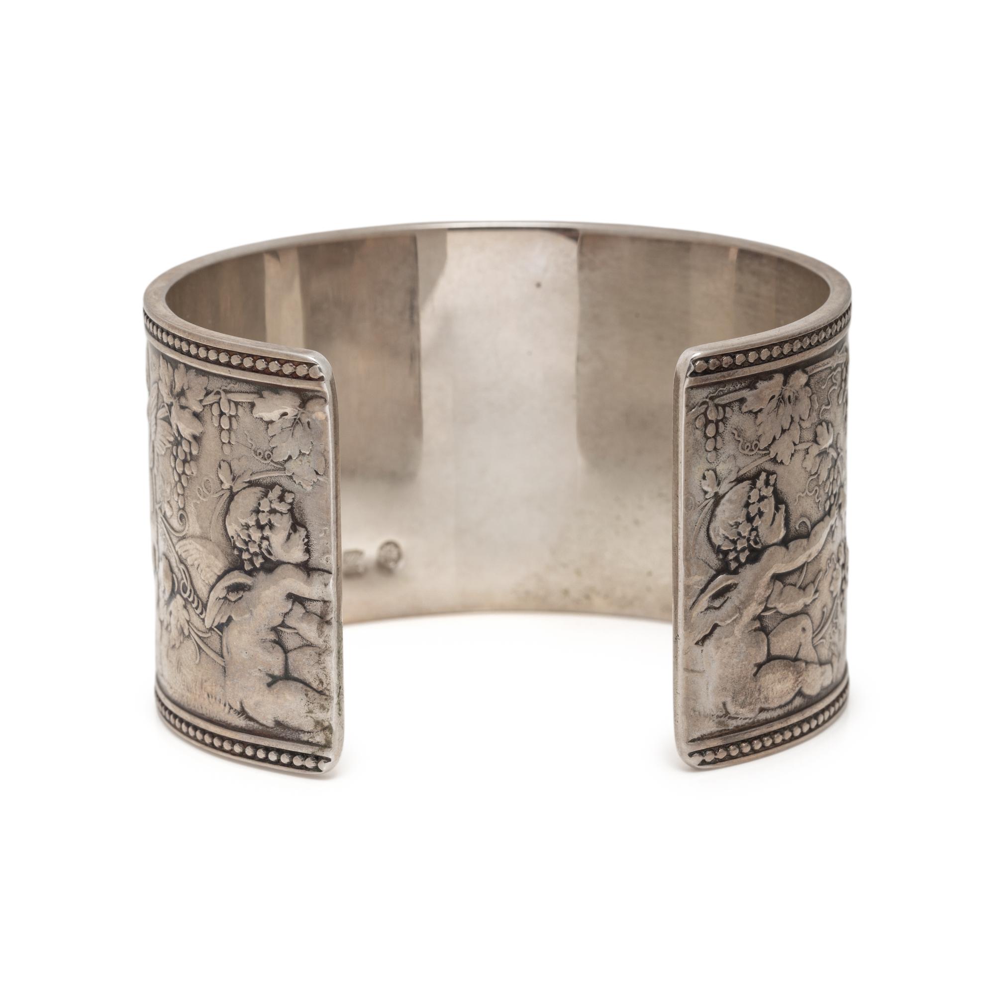 TIFFANY & CO., STERLING SILVER MAKERS ANGEL CUFF BRACELET