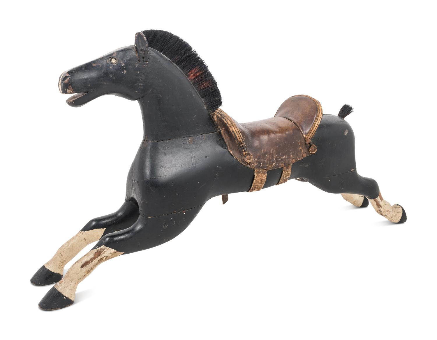 A Painted Wood Toy Horse