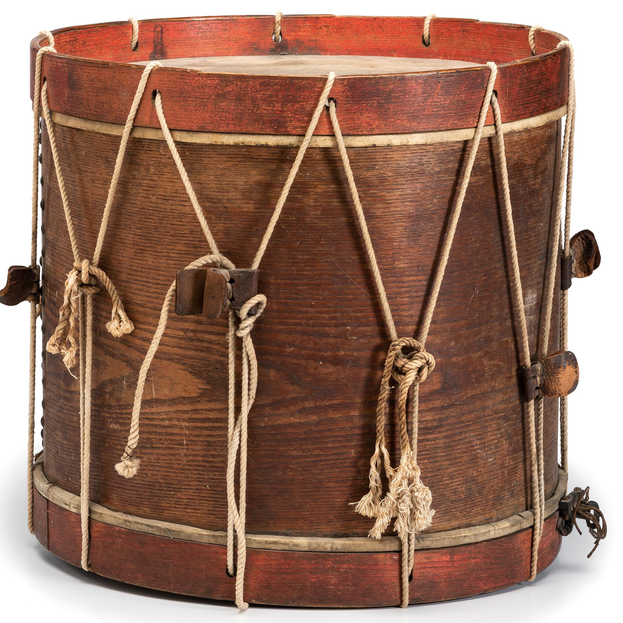 Civil War painted regulation eagle drum.