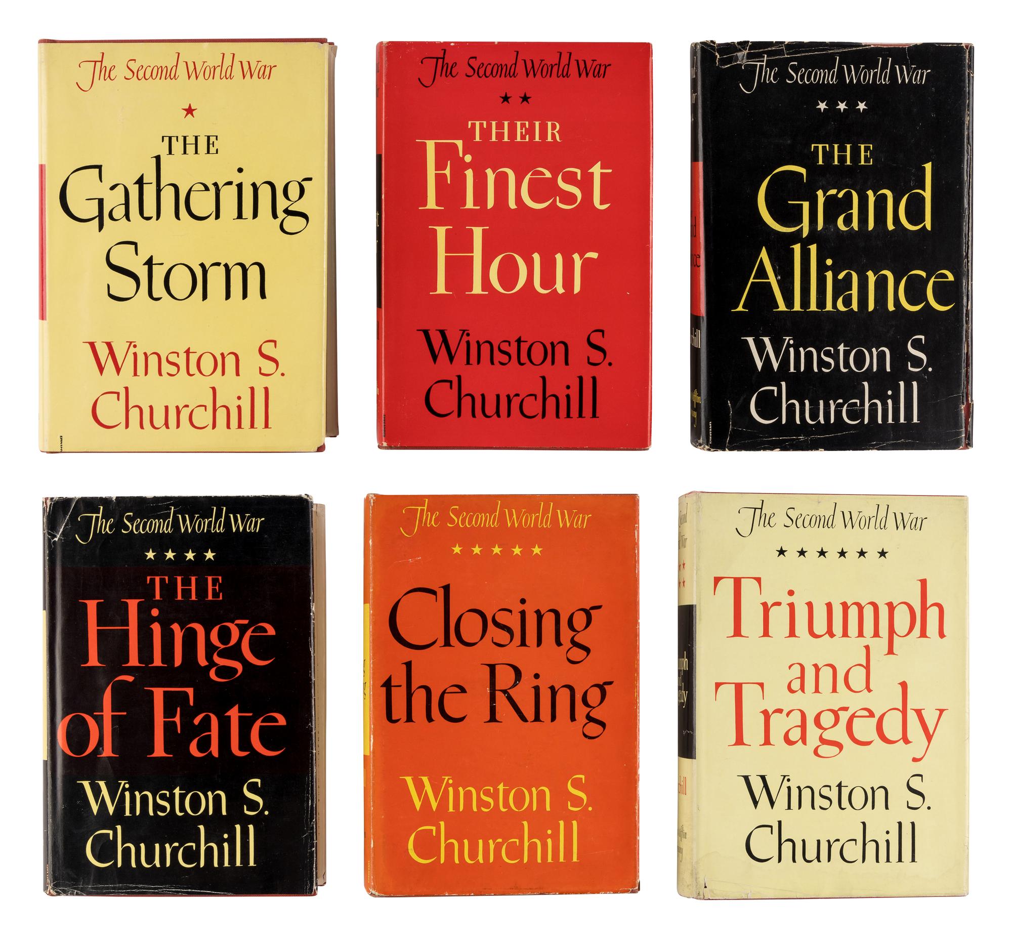 CHURCHILL, Winston Leonard Spencer, Sir (1874-1965). The Second World War. Boston: Houghton Mifflin Co., 1948-1953.