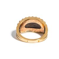 VICTORIAN, 'AIMEZ' ONYX AND SEED PEARL RING
