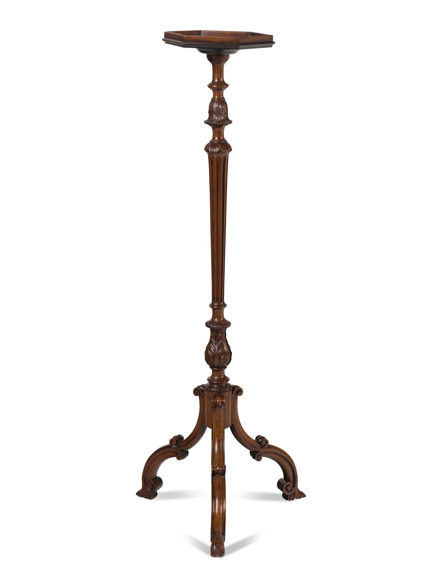 A George III Mahogany Candle Stand