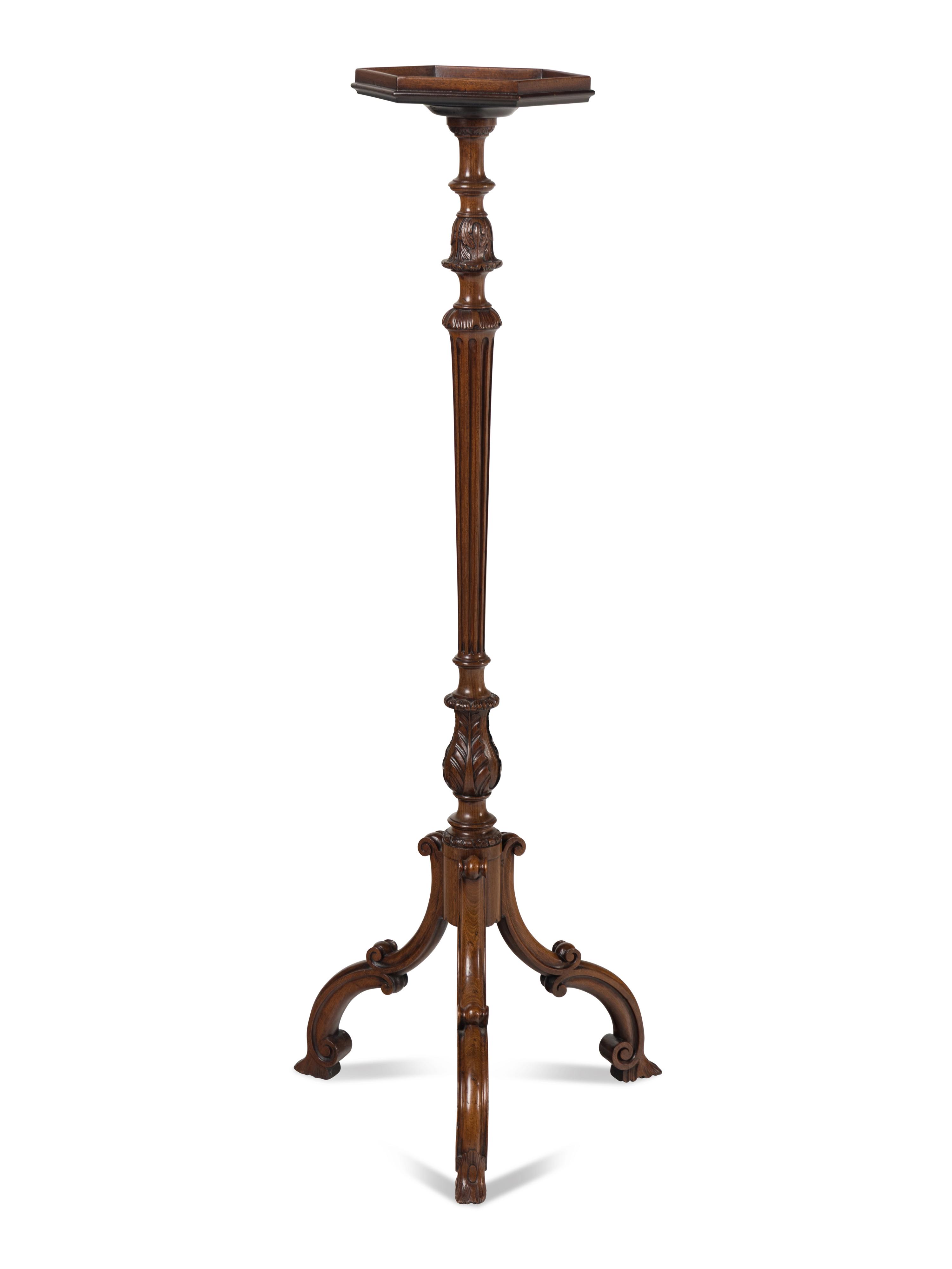 A George III Mahogany Candle Stand