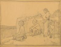 Eanger Irving Couse, (American, 1866-1936), Study for Waiting