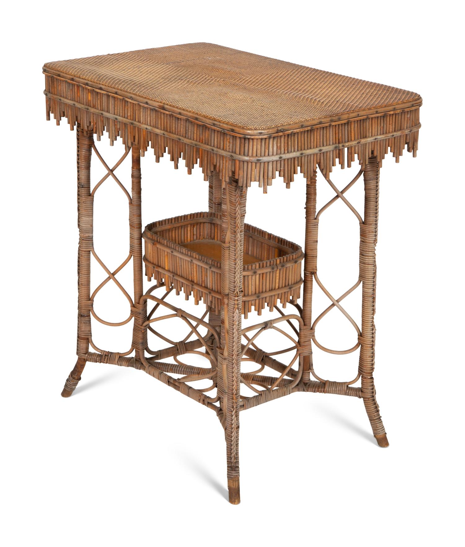 An English Rattan Occasional Table