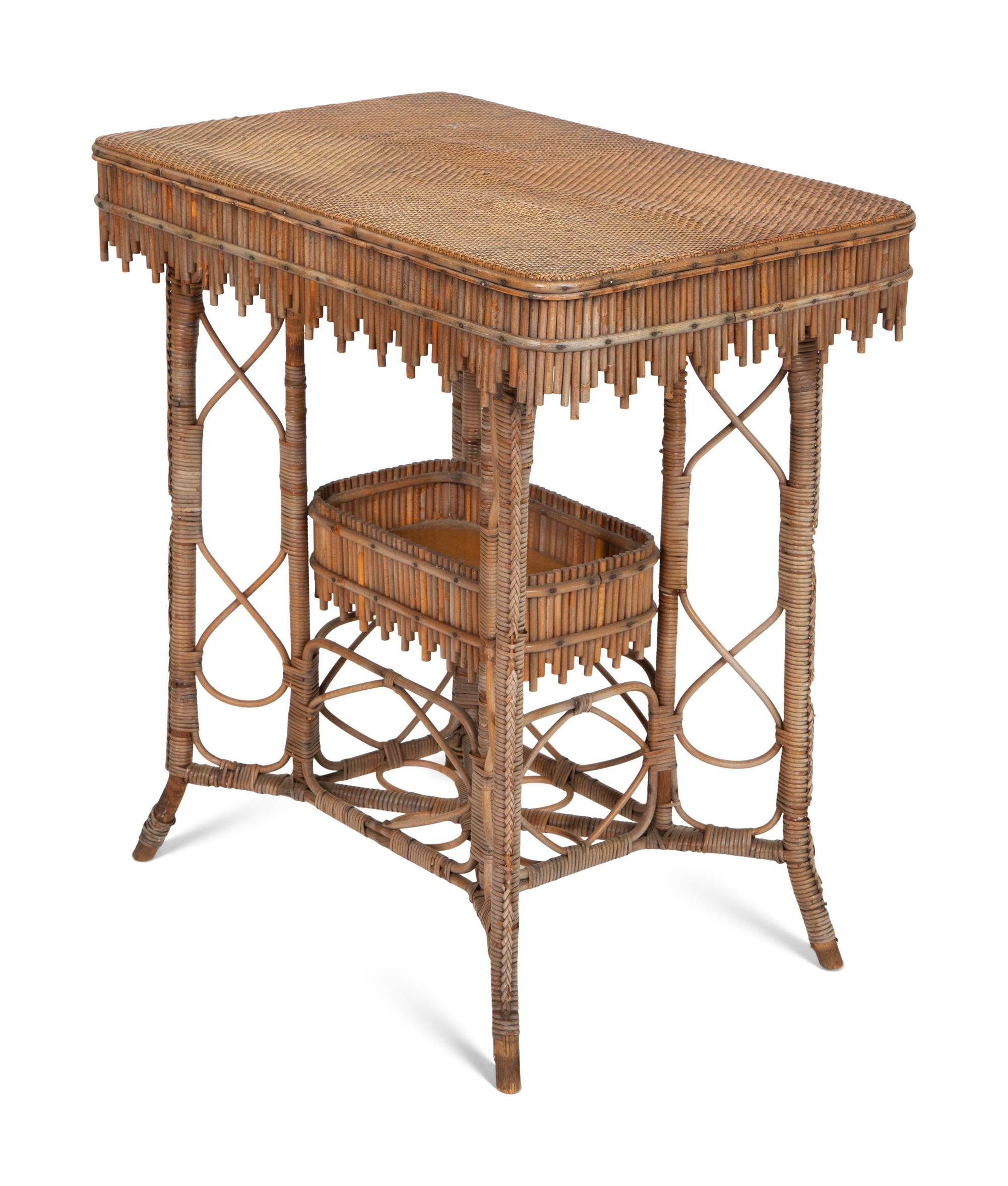 An English Rattan Occasional Table