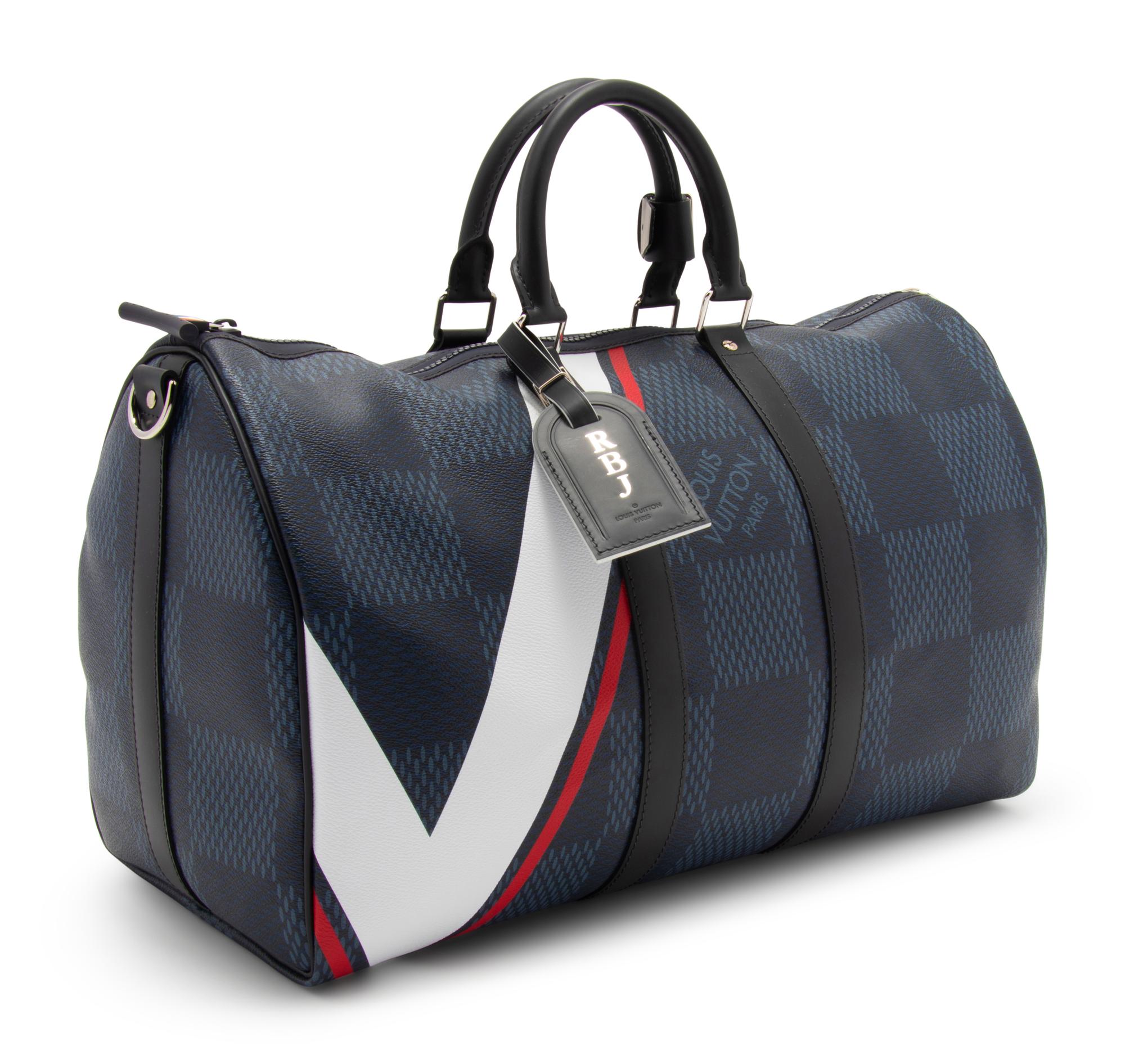 Louis Vuitton Keepall Bandoulière 45 in Latitude Damier Cobalt, America's Cup, 2017