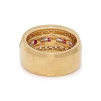 YELLOW GOLD, RUBY AND DIAMOND RING