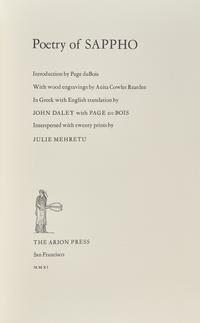 [Arion Press] [Mehretu, Julie] Poetry of Sappho