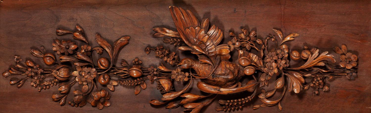 A Set of Three Carved Panels in the Manner of Grinling Gibbons (English, 1648-1721)