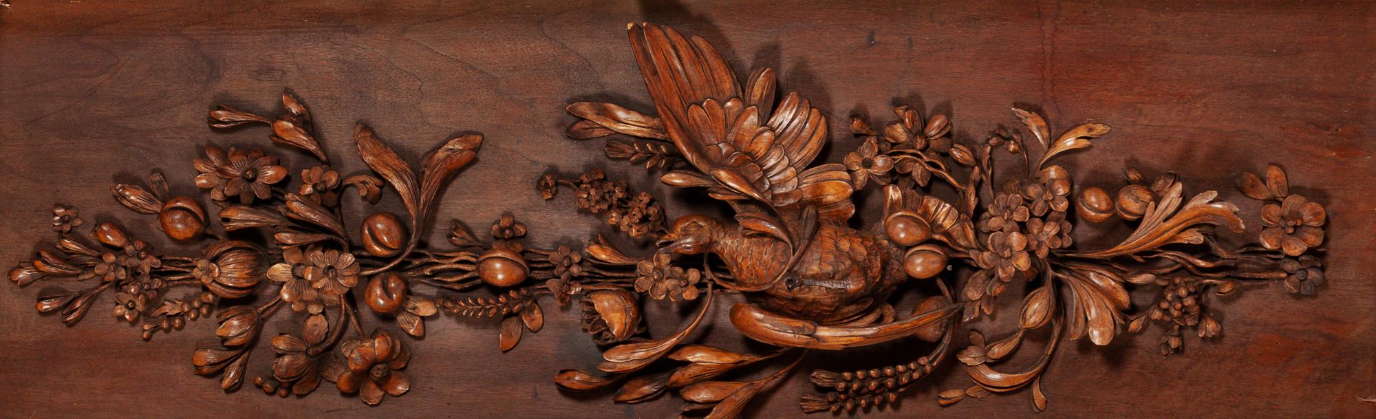 A Set of Three Carved Panels in the Manner of Grinling Gibbons (English, 1648-1721)