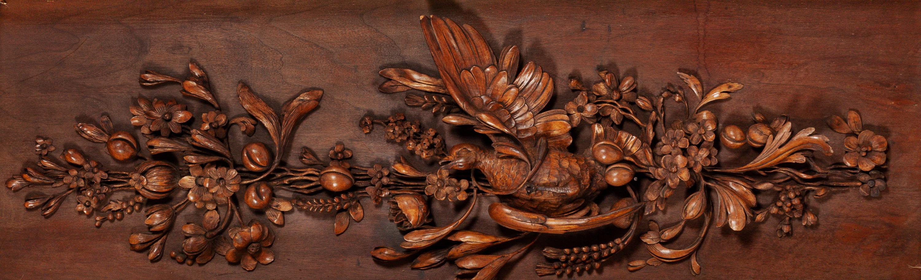A Set of Three Carved Panels in the Manner of Grinling Gibbons (English, 1648-1721)