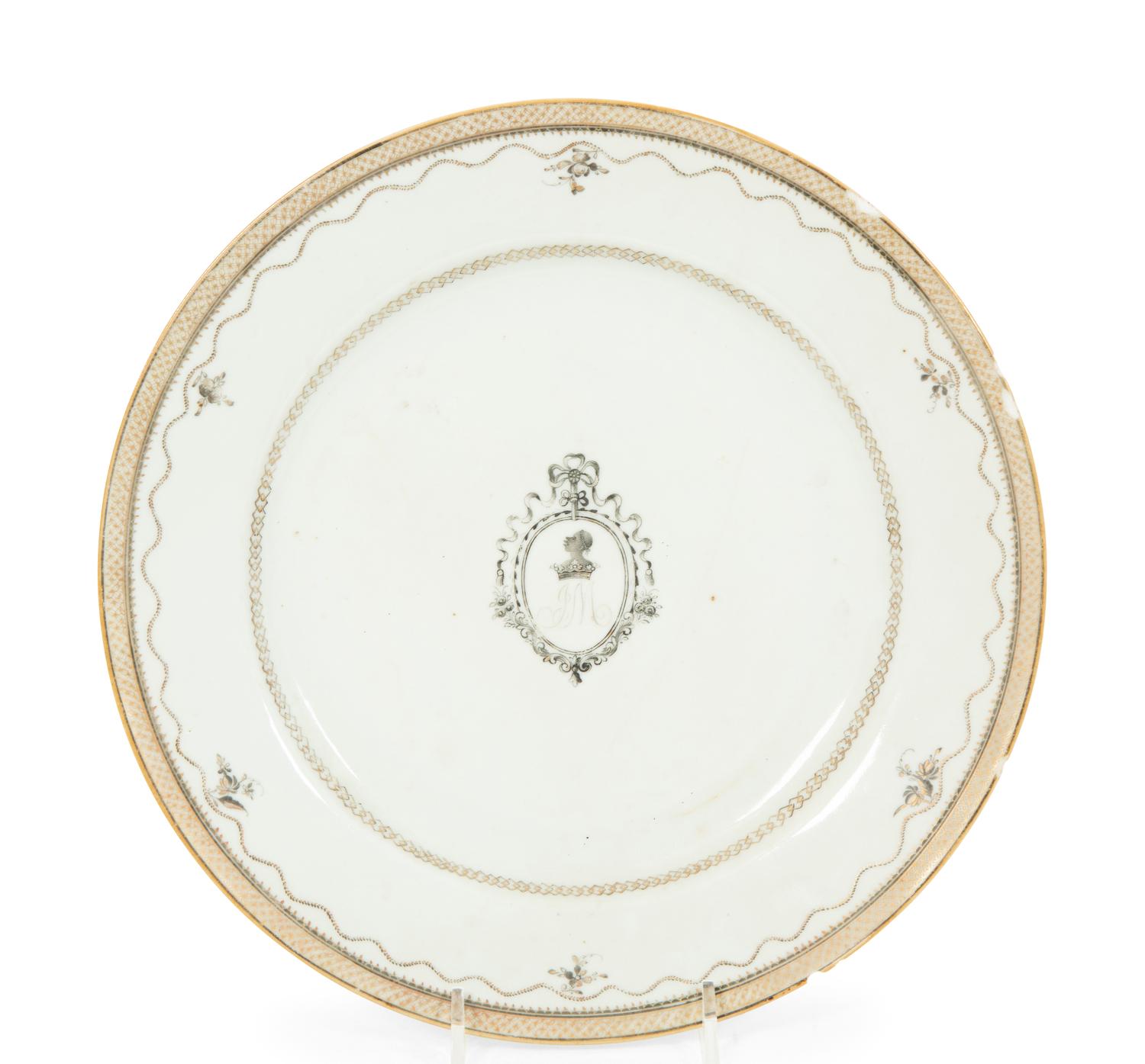 Three Chinese Export Porcelain Plates