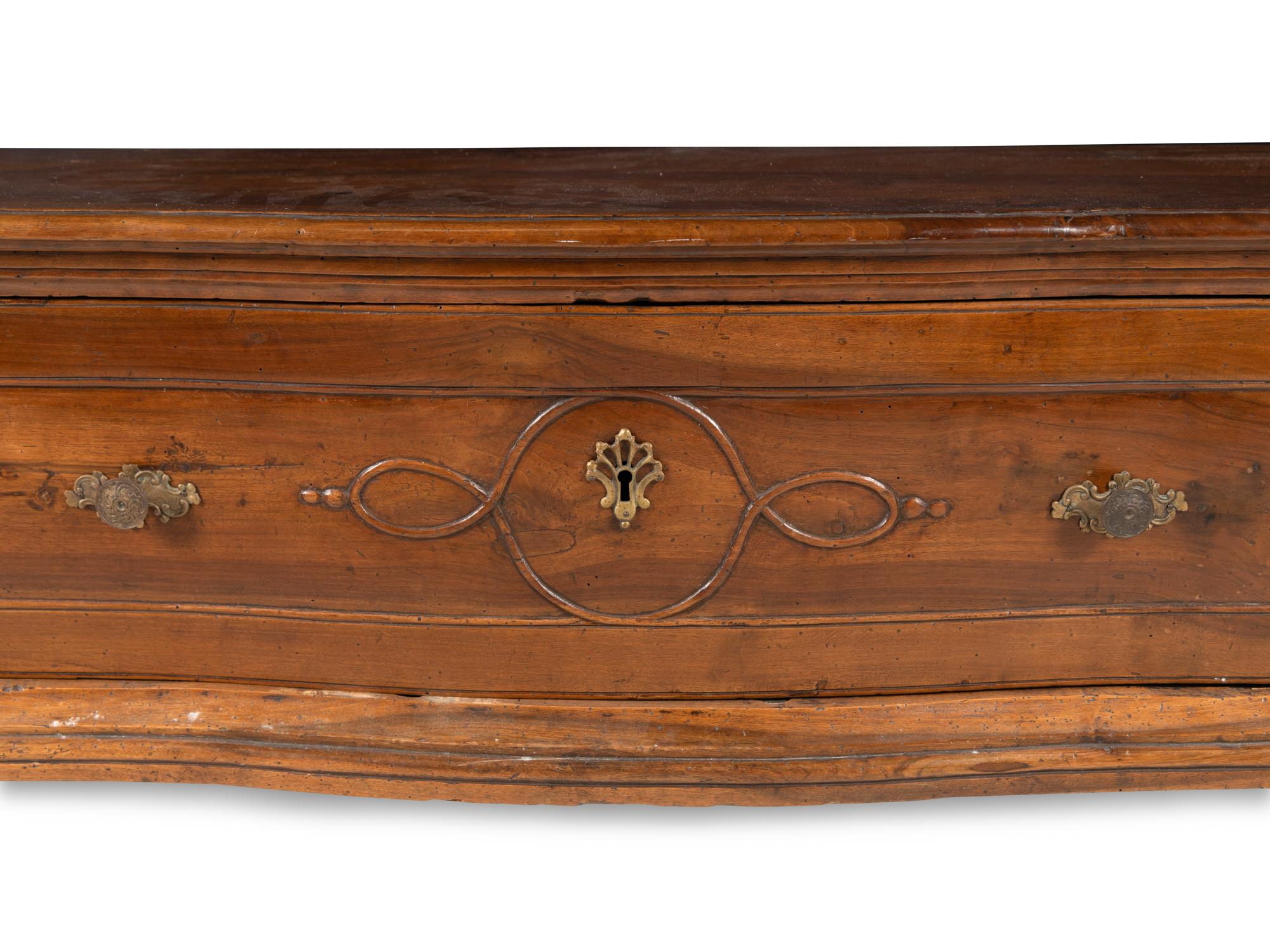 A French Provincial Style Walnut Low Chest