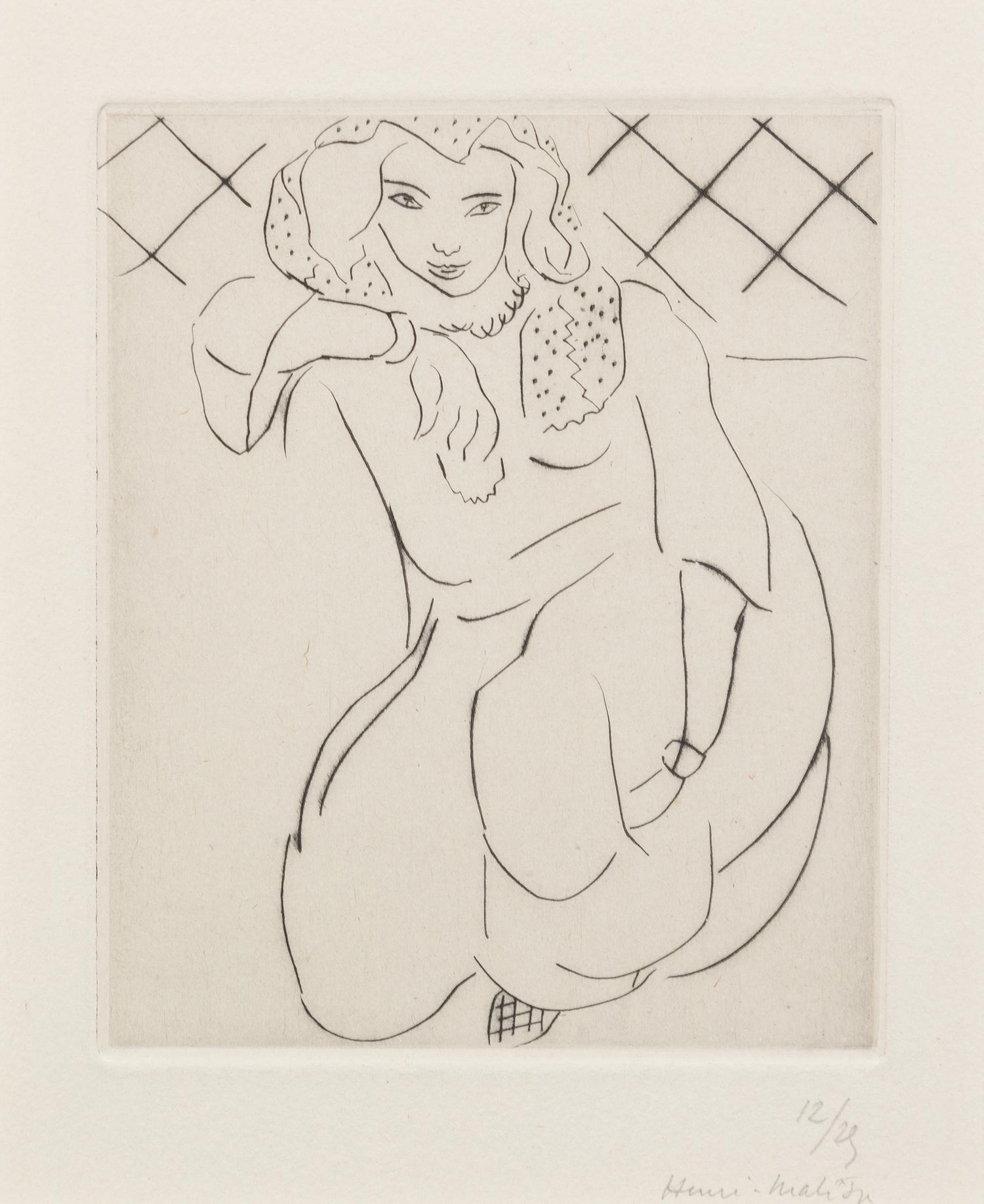 Henri Matisse, (French, 1869-1954), Oriental accroupie, voile sur la tete, 1929