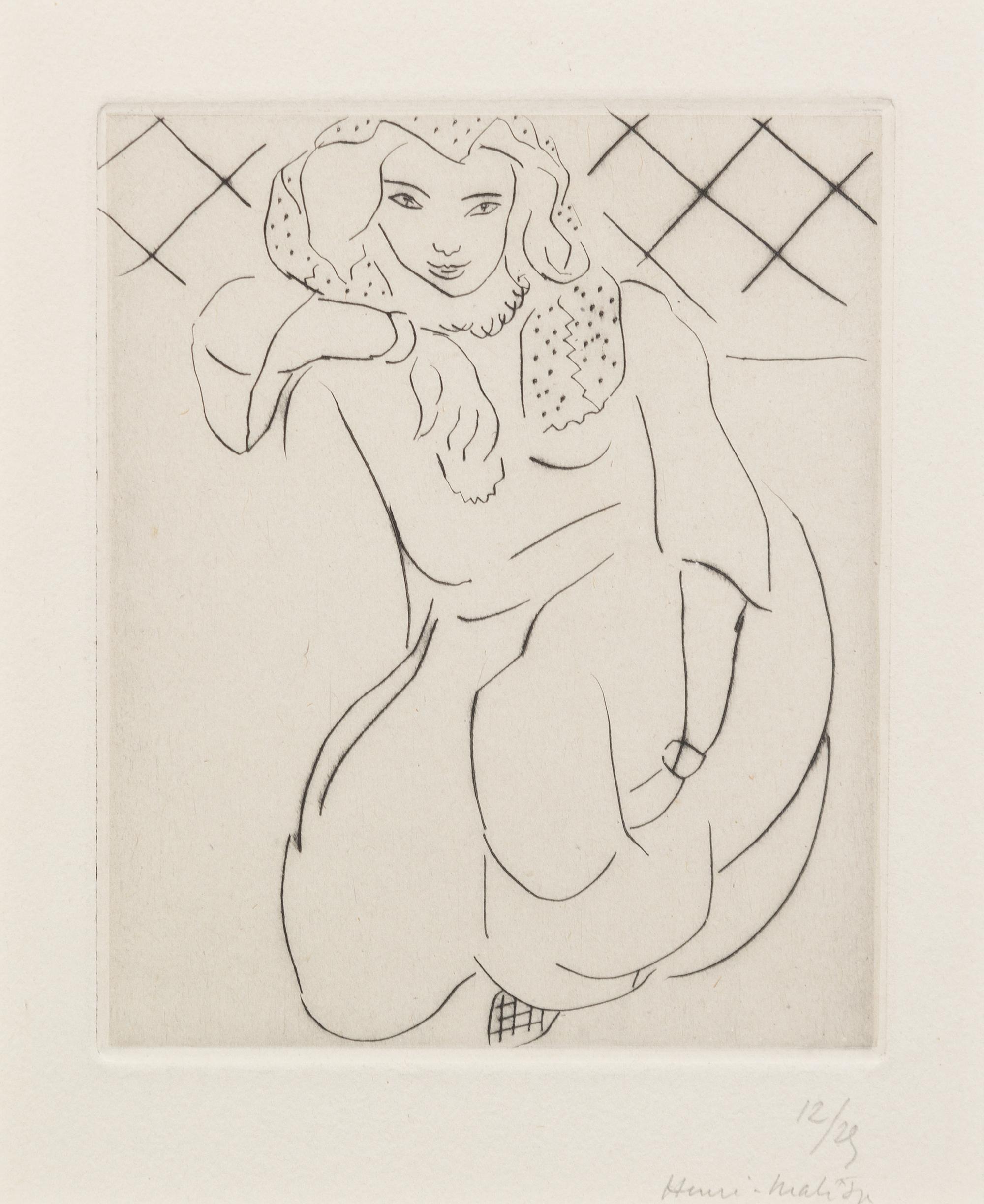 Henri Matisse, (French, 1869-1954), Oriental accroupie, voile sur la tete, 1929
